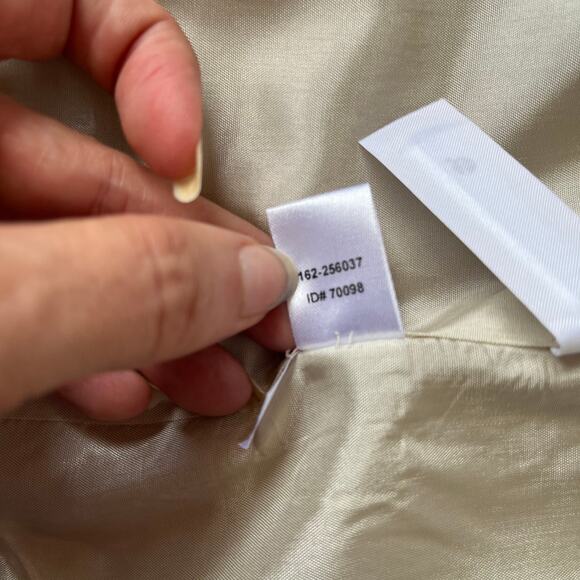 Loft Ruffle Waist Trench Womens Coat Sz S Cottage Boho Romantic Preppy Workwear - Picture 12 of 13